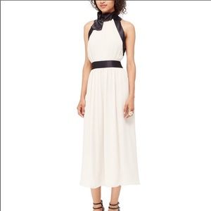 Kate Spade Chiffon Bow Silk Dress Lightshale color